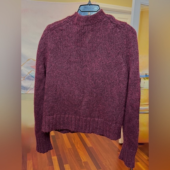TOAST Burgundy Wool Knit Button-Front Sweater • Cozy Cardigan • Size M - Picture 15 of 16